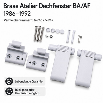 Braas Atelier Griffhebel & Konsolen BA AF Dachfenster Fenster Ersatzteile GRAU