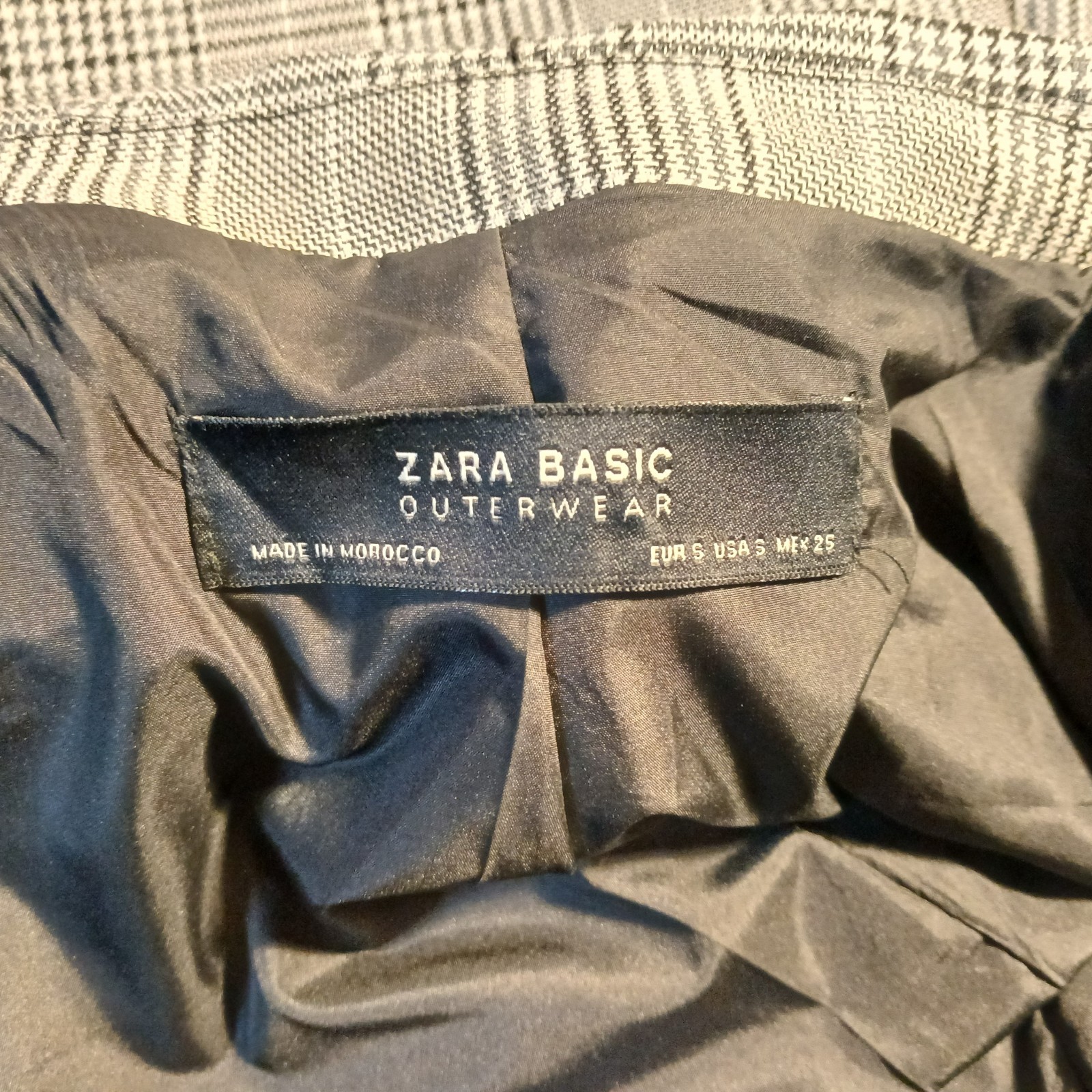 Zara Basic Women's Grey Check Double Breasted Lon… - image 11