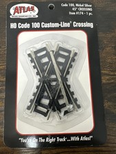 Atlas HO Model 174 45 Degree Crossing Code 100 Nickel Silver HO Gauge NIP