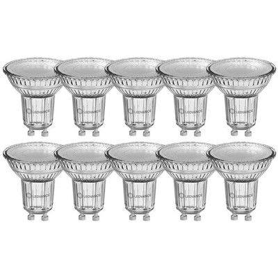 10 x Ledvance LED PAR16 Glas Reflektor 4,3W = 32W GU10 350lm warmweiß 2700K 120°