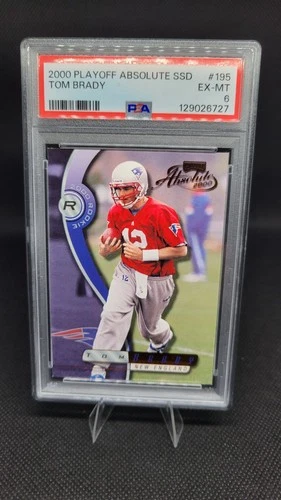 2000 Playoff Absolute - Tom Brady #195 (RC) PSA 6