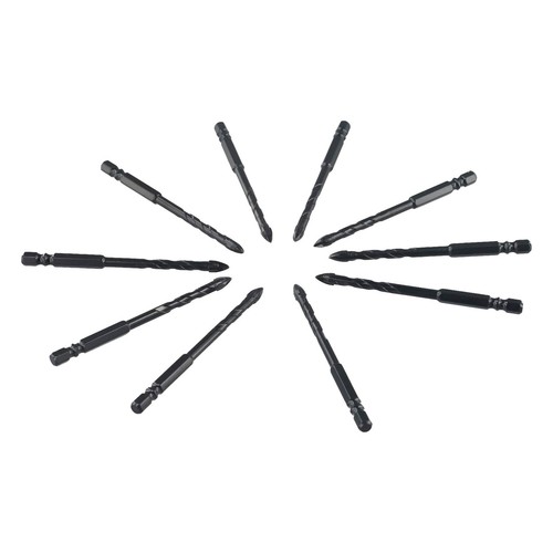 10pz 6mm per Trapano Piastrelle Vetro Ceramica Gambo Esagonale per Testa a Croce per Piastrelle - Foto 7 di 24