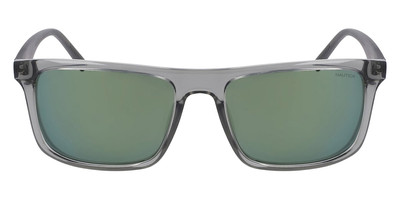 Nautica N6258S Sunglasses Men Matte Gray Crystal 56mm New 100% Authentic