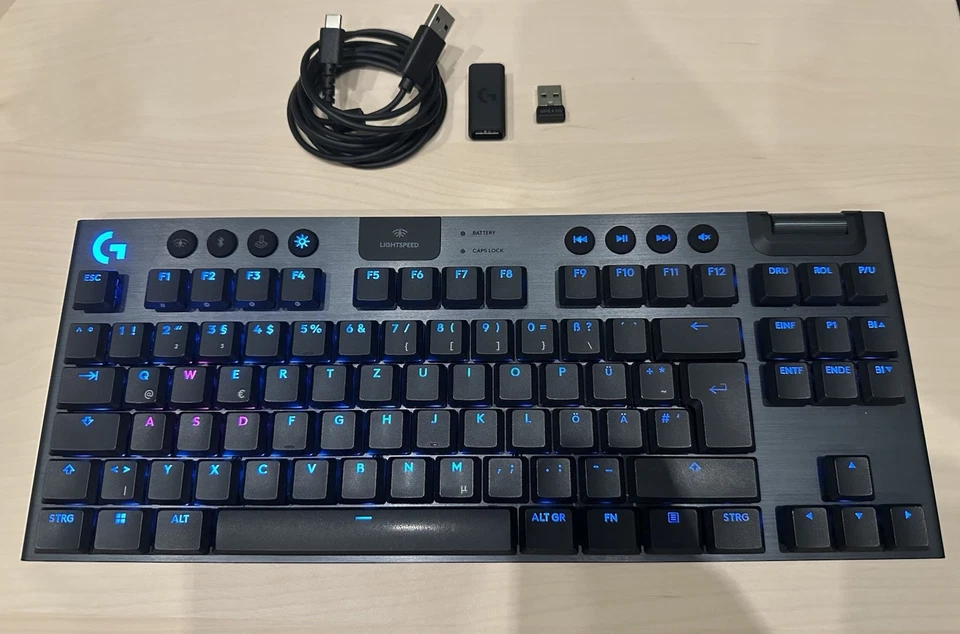 Logitech G915 X LIGHTSPEED TKL Taktile kabellose Gaming-Tastatur, QWERTZ, DE
