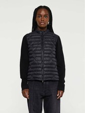 Wattierte Strickjacke Moncler Logo-Patch 133041952