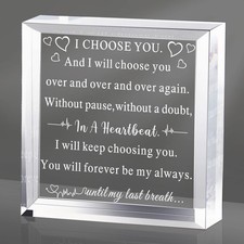 to My Man Gift for Him Valentine's Day Acrylic Plaque I Love You Gift for Boy...