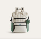 BAGSMART Paz 25L Diaper Bag Backpack, CELADON Green & Ivory White
