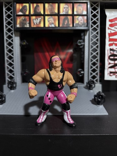 Bret the Hitman Hart PINK HEART WWF WWE Hasbro Wre...