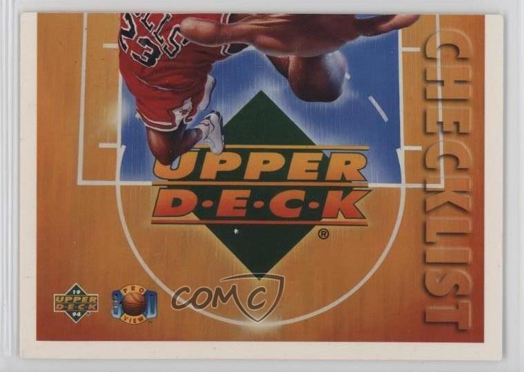 1993-94 Upper Deck Pro View 3D Checklist #2 Michael Jordan #110 HOF 1u0