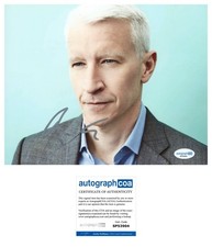 ANDERSON COOPER SIGNED CNN TV NEWS HOST REPORTER 8x10 PHOTO - ACOA COA