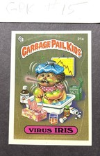 1985 Garbage Pail Kids #21a Virus Iris Series 1 Matte Back