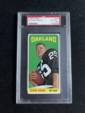 1965 Topps Claude Gibson 140 PSA 6.5 SP Oakland Raiders EX-MT NC State A