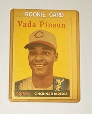 1958 Topps Vada Pinson #420 Cincinnati Redlegs Rookie MLB Baseball Card. rookie card picture