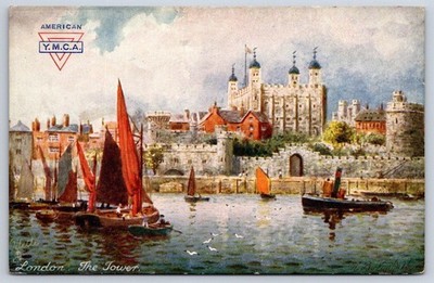 Antique England Postcard LONDON Tower Raphael Tuck Oilette 1910