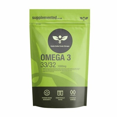 Omega 3 Fischöl 1000mg 180 Softgel Kapseln 330mg EPA 220mg DHA