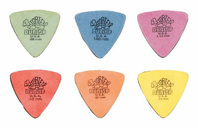 Dunlop Pick Tortex Triangle 1.14 Violet Packung mit 72 Stück