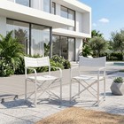 Outdoor Basic Portable Folding Chair Camping Chair With Backrest White, 4 Pack — photo 3