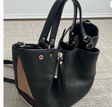 burberry leather peek check maidstone tote