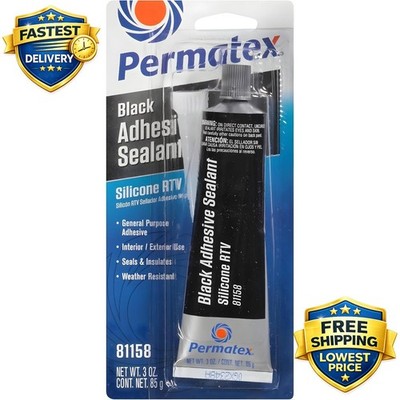 Permatex  Ultra Black  Maximum Oil Resistance Rtv Silicone Gasket Maker 3 Oz
