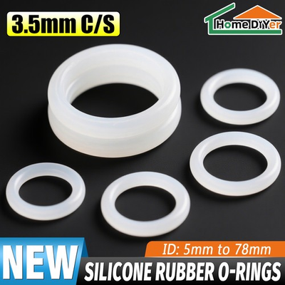 #ad #ad White Silicone Rubber O Rings 3.5mm Cross Section 5mm 78mm ID Food Grade O Ring $55.80