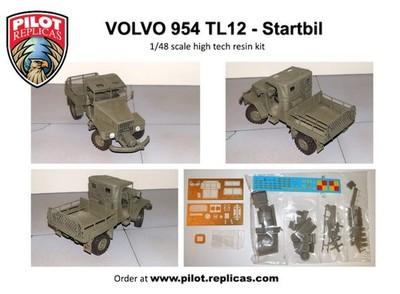 Pilot Replicas 48R011 1:48 Volvo 954 TL12 Swedish & Finnish Air Force Tow Jeep