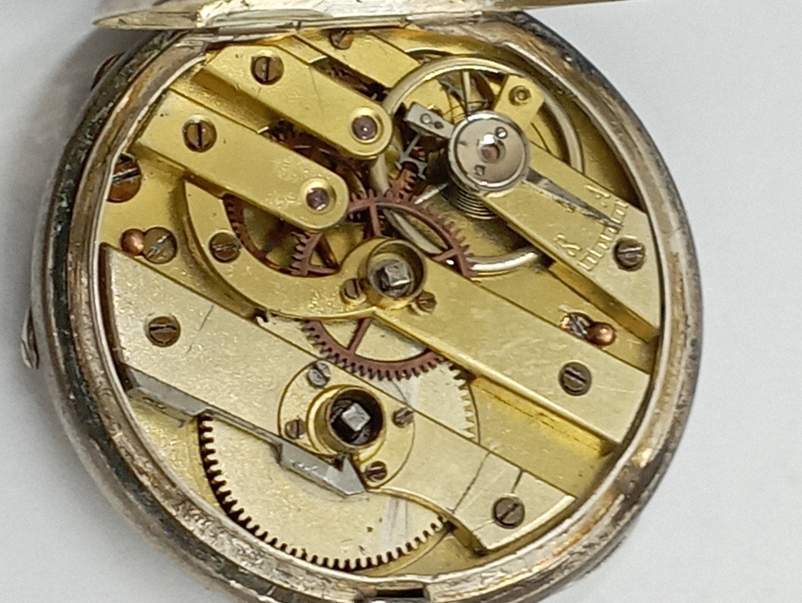 Antique Small KEY WIND SOLID SILVER POCKET WATCH … - image 19