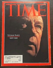 Time Magazine November 13, 1995 Yitzhak Rabin Passing