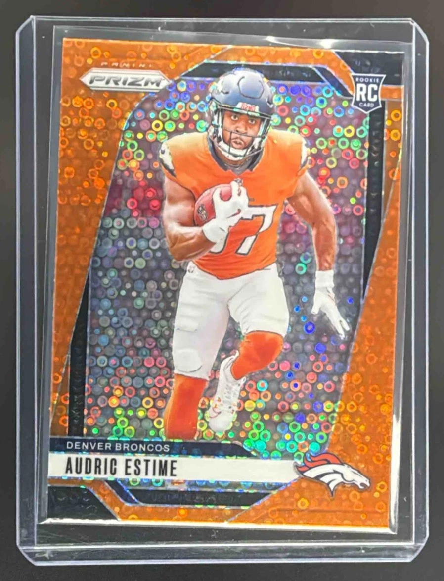 EL.110 Audric Estime 2024 Panini Prizm #306 Orange Disco Rookie RC