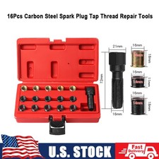 Car Spark Plug Repair Kit 16pcs Carbon Steel Spark Plug Tap Thread Repair Tools Car Spark Plug Repair Kit 16pcs Carbon Steel Spark Plug Tap Thread Repair Tools