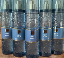 5 (FIVE) AQUA HOUR 8oz Fine Fragrance MIST Bath and Body Works EVERYDAY LUXURIES