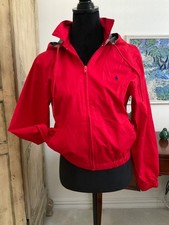 Vintage Ralph Lauren Women  s Red Jacket  Pant Set 100 Cotton Poplin 80s Sz M