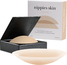 Nippies Nipple Covers for Women - Reusable Sticky Silicone Pasties with Travel C