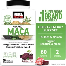 Force Factor Perfect Maca,Black & Yellow Maca Root Supplement with DIM & Saffron
