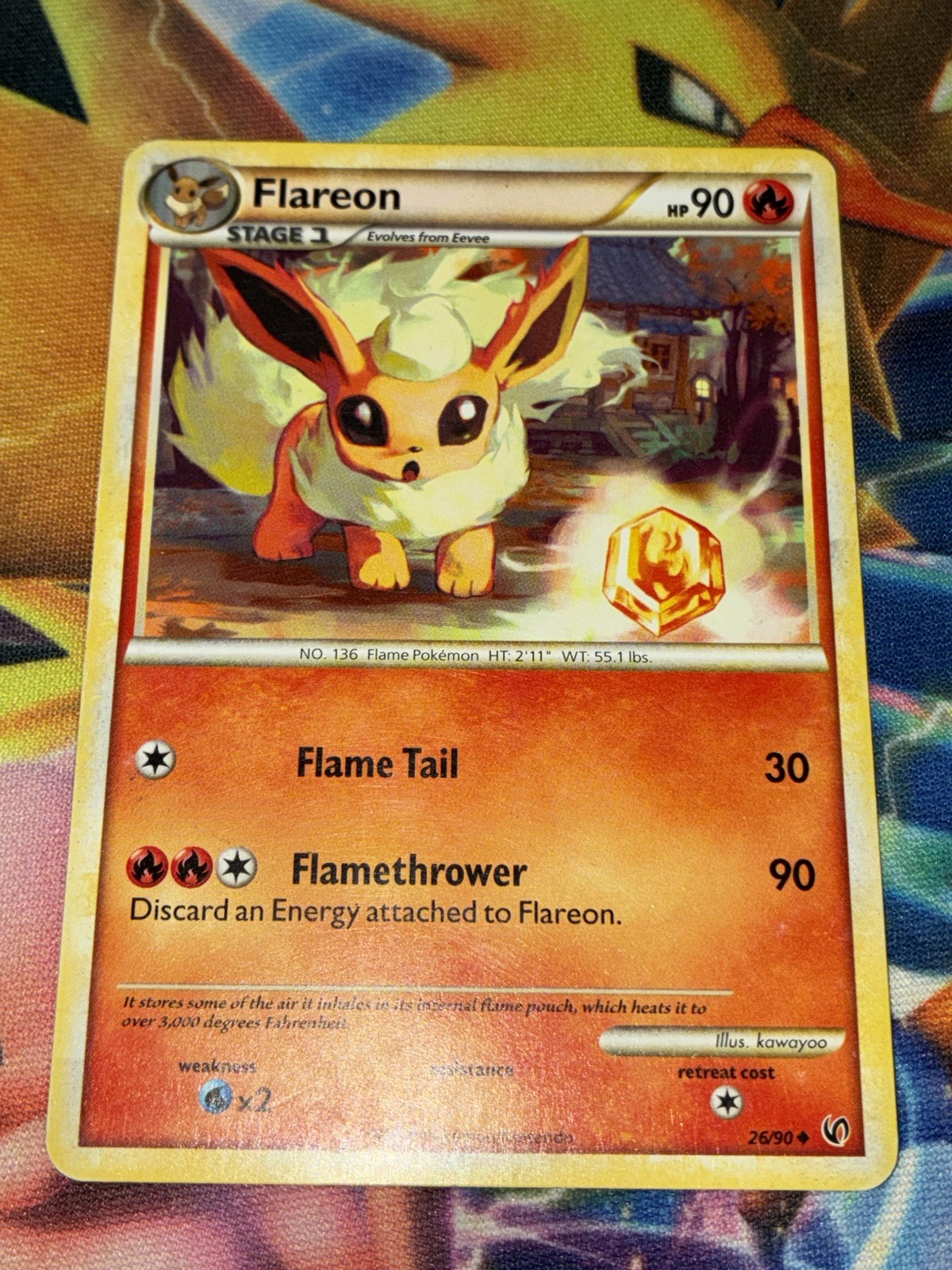 Pokemon Card - Flareon Undaunted 26/90 Uncommon