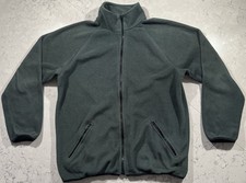 VTG 90s World Famous Sports Jacket Mens Large Tall Green Fleece Zip Made in USA