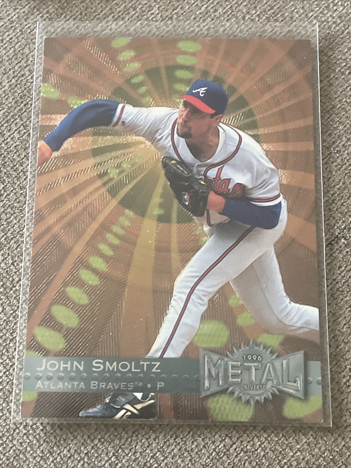 1996 John Smoltz Metal Universe Base 136 Excellent Condition. Braves @1697*