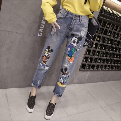 2020 Holes Ripped Jeans High Waist 