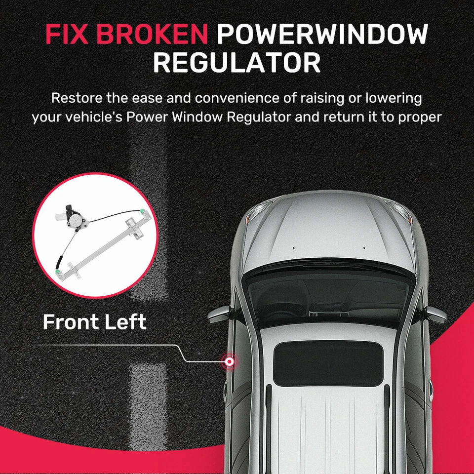 Power Window Regulator w/ Motor Front Driver Side For 2005-2010 Honda Odyssey Foto 4 de 4