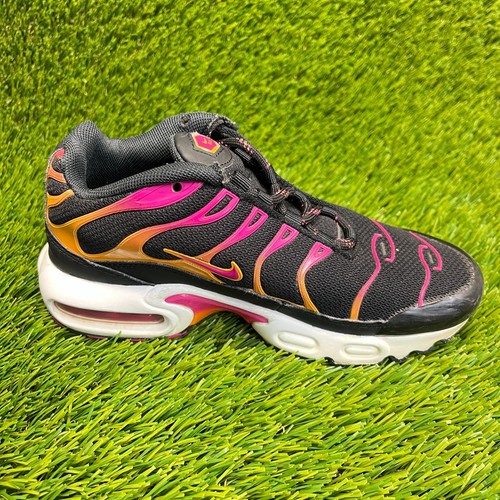 Nike Air Max Plus Girls Size 13.5C Black Pink Running Athletic Shoes Sneakers - Picture 4 of 10