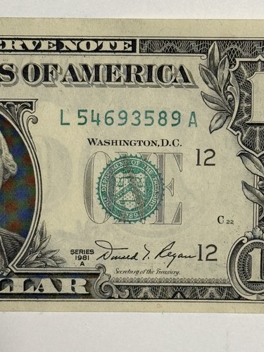 1981 A Dollar Bill Crisp Condition 40+ Years Old Collectable L54693589A Must Hve