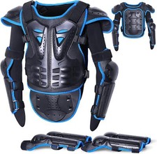 Kids Motorcycle Armor Suit Dirt Bike Gear with Knee Elbow Arm Protective Pad US