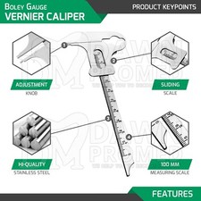 Calibre Boley Pinza Deslizante Dental Instrumentos De