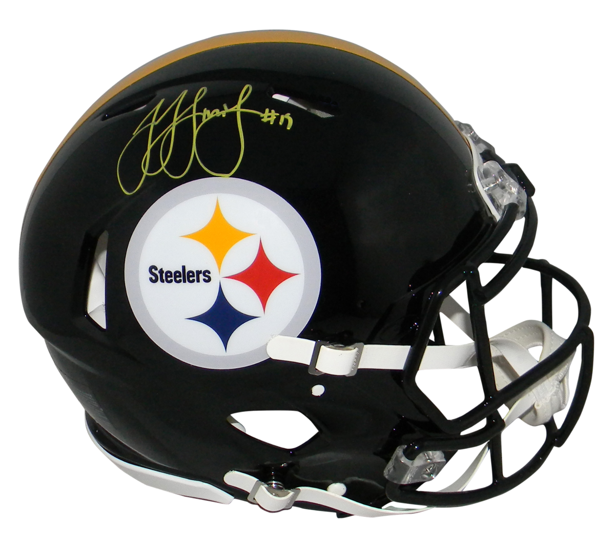 JUJU SMITH-SCHUSTER SIGNED PITTSBURGH STEELERS FULL SIZE AUTHENTIC SPEED  HELMET
