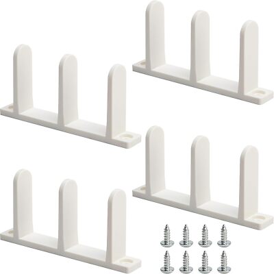 4 Pack Closet Door Floor Guide for 1-3/8'' Thick Doors - White