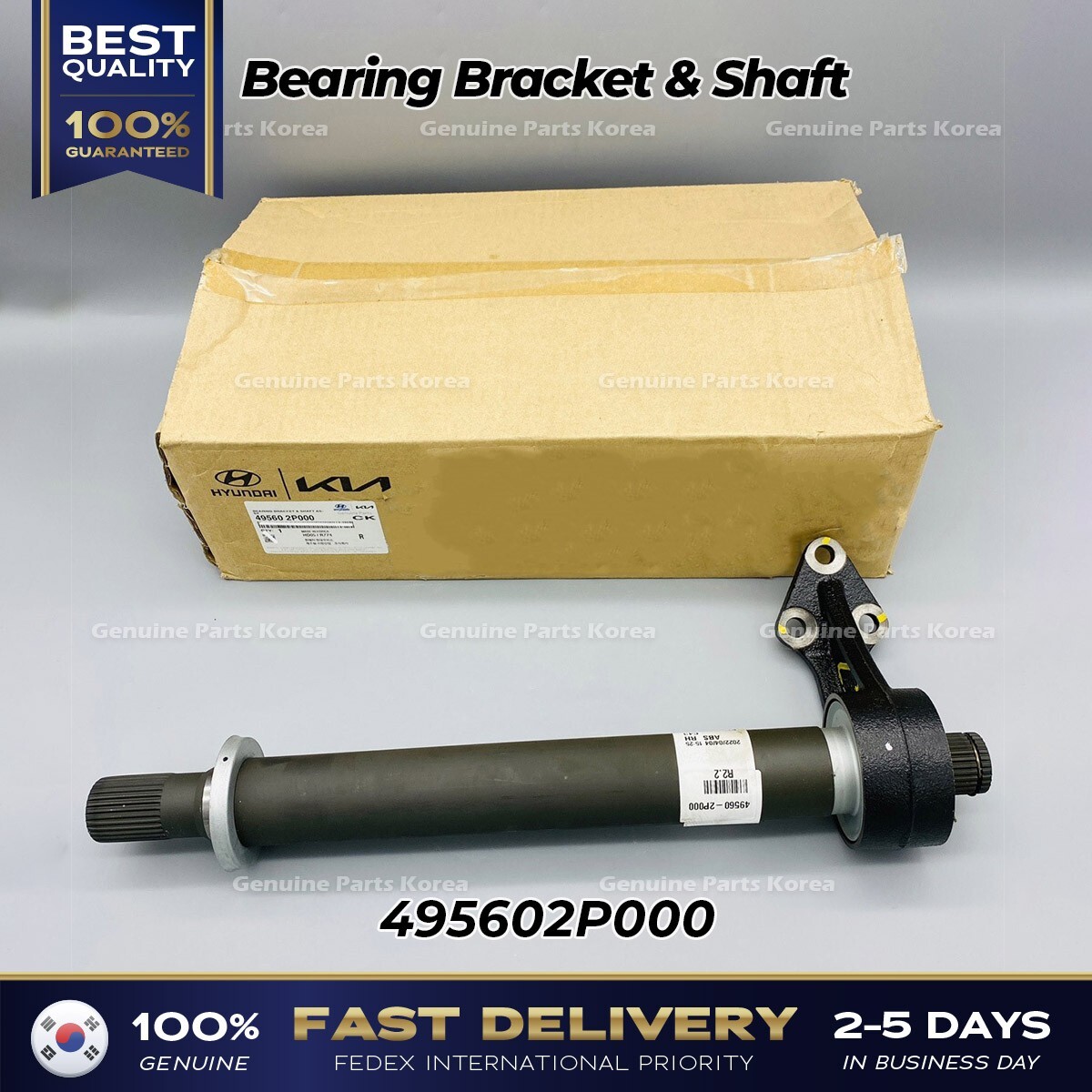 ⭐Genuine⭐ Bearing Bracket & Shaft 495602P000 for Hyundai Santa