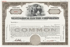 Westinghouse Electric Corporation. Stock Certificate