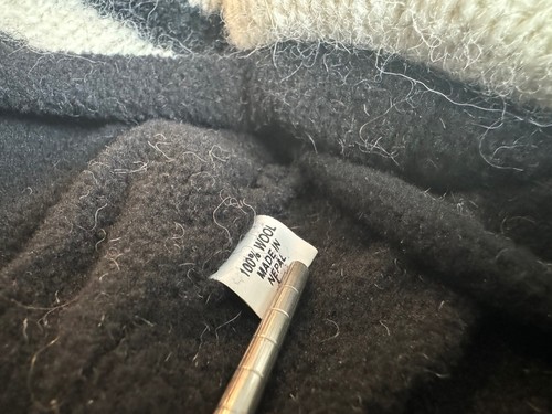 Knitted Unisex Wool Zebra Hat Fleece Lining. - Picture 4 of 5