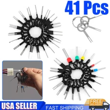 41PCS Pin Ejector Wire Kit Extractor Connector Puller Car Terminal Removal Tools