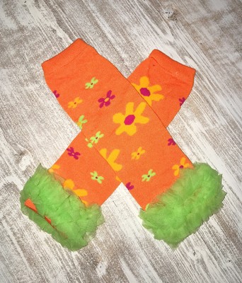 baby girl orange leggings