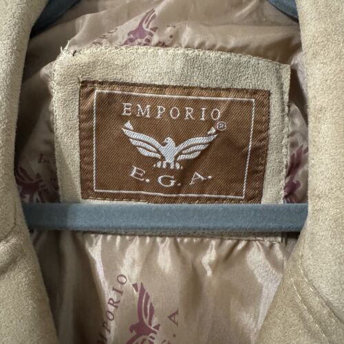 Emporio EGA Women's Vintage Beige Jacket Coat Tie Belt Lined Tan Colour Size L - Picture 2 of 4
